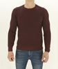Picture of Crew neck rib knitted reversable sweater burgundy whitely