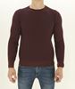 Picture of Crew neck rib knitted reversable sweater burgundy whitely