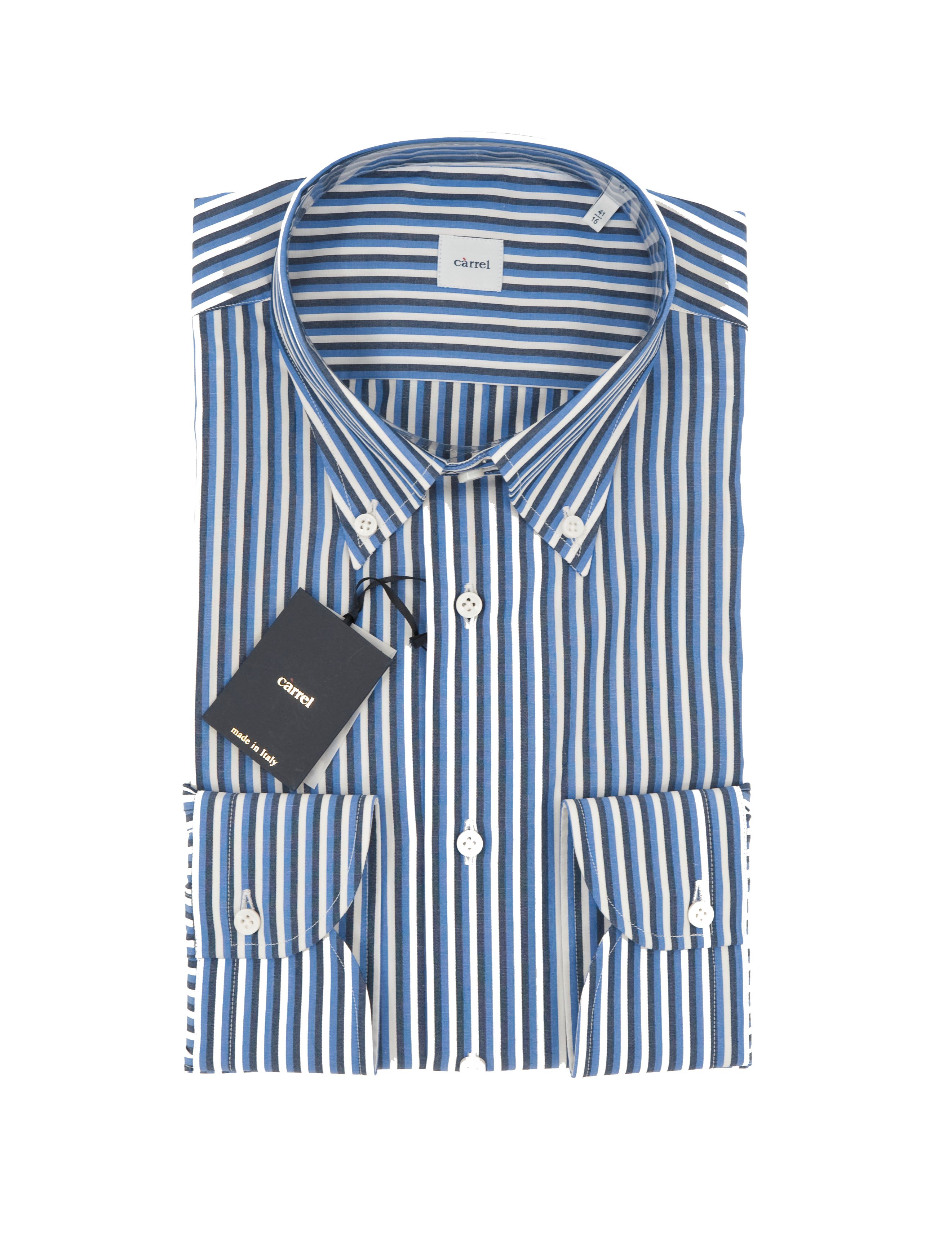 camicia a righe blu