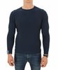 Picture of Crew neck rib knitted reversable sweater royal blue