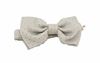 Picture of SILK SATIN BOW-TIE WITH PEARL GREY BACKGROUND