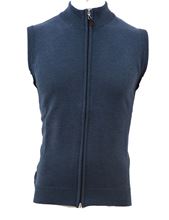 Picture of Light blue Merino wool Triploritorto Zip Vest