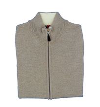 Picture of Taupe Merino wool Triploritorto Zip Vest
