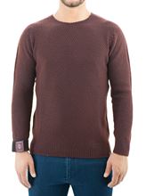 Picture of Crew neck moss stitch burgundy