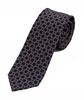 Picture of light blue and burgundy patterned tie