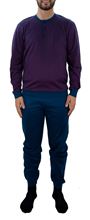 Picture of Men's Jersey pajamas burgundy and blue background