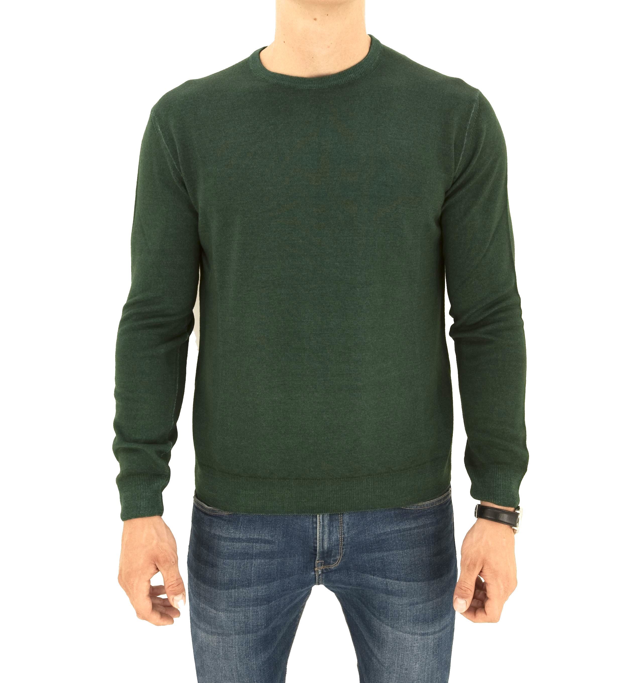 Picture of STONE-WASHED ROUND NECK MERINO SWEATER