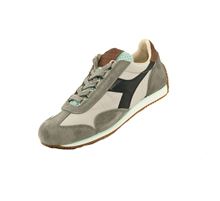 Immagine di Sneaker in pelle grigio chiaro e verde acqua