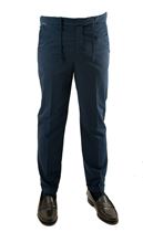 Picture of Blue cotton trousers with drawstring