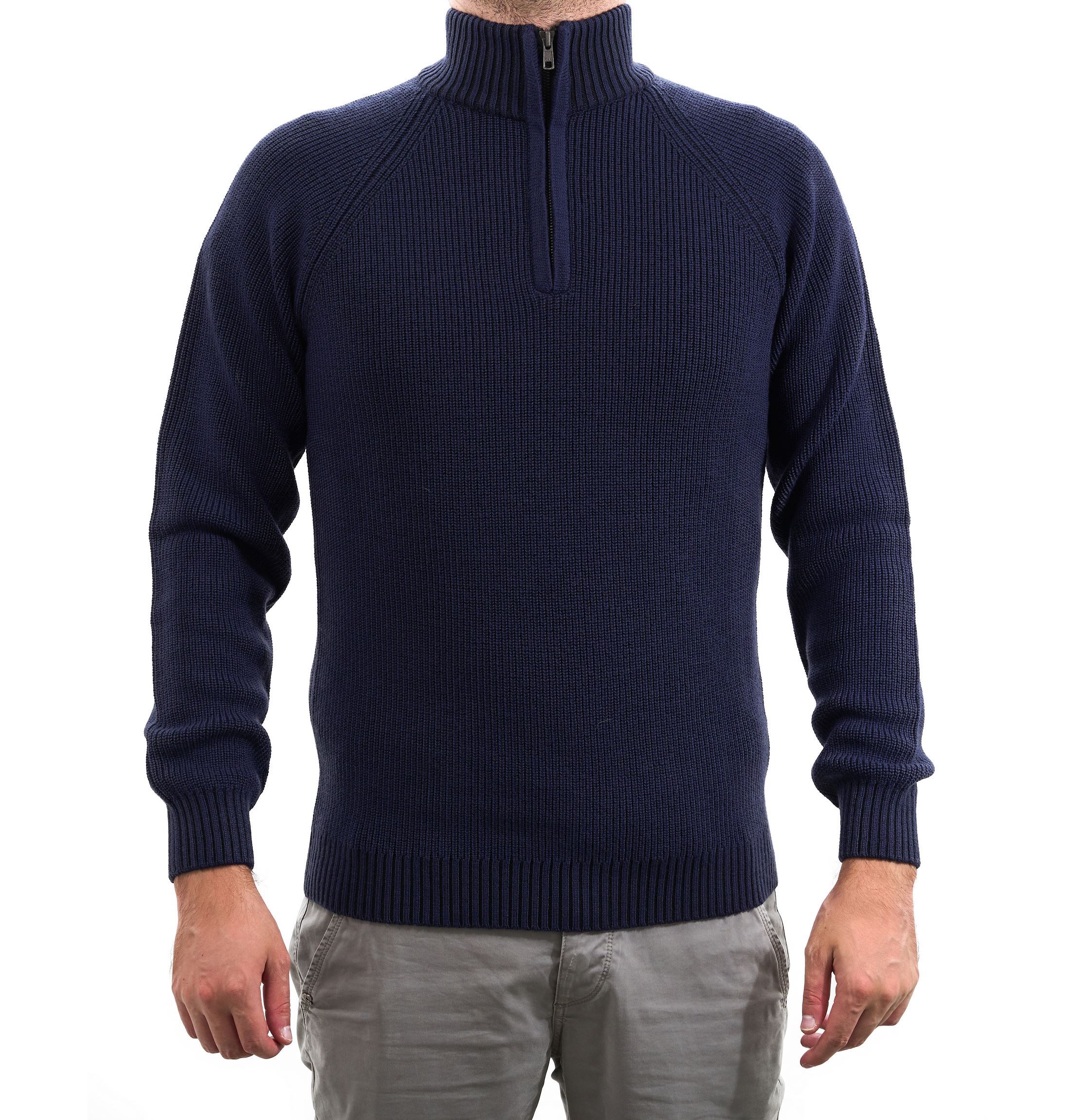 Picture of Ribbed turtle-neck sweater with zip
