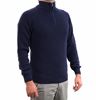 Picture of Blue ribbed turtle-neck sweater 
