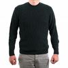 Picture of Dark green cable stitch crew-neck sweater