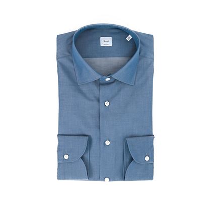 Show details for Blue twill long sleeve shirt Picture of Blue twill long sleeve shirt
