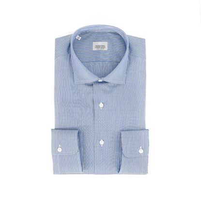 Picture of Shirt with stripes on light-blue background 