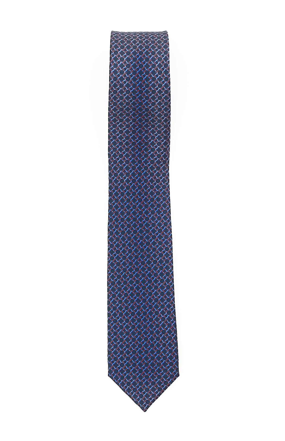 Picture of Blue patterned silk tie