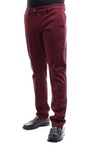 Picture of Gabardine Cotton Trousers colour burgundy