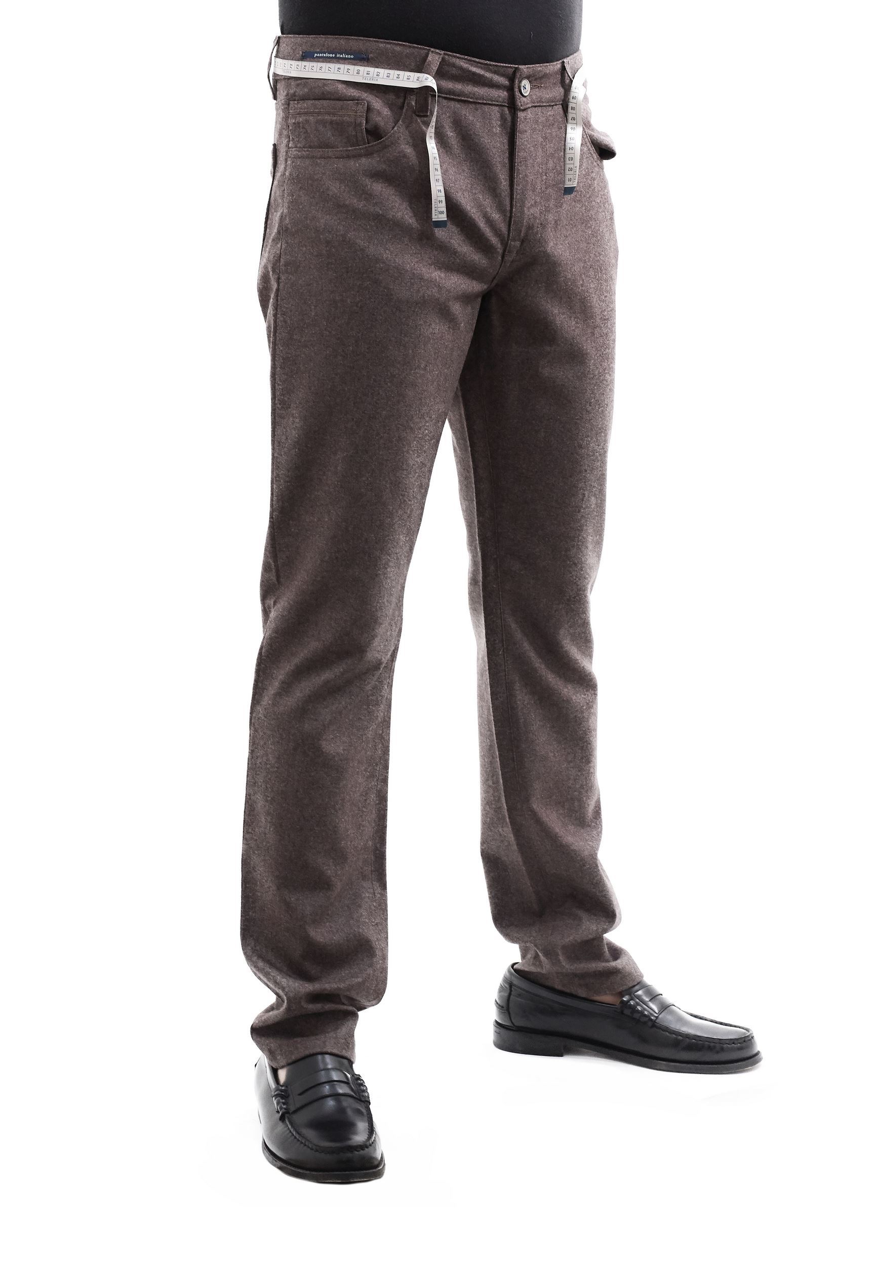 Immagine di Pantalone 5 tasche in lana Marrone