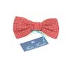 Picture of bow tie with burgundy background