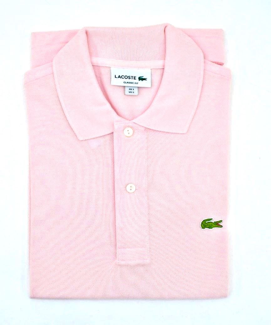 pink lacoste polo