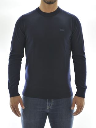 Picture of navy blue merino wool crewneck