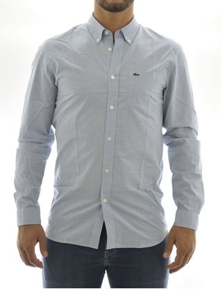 Picture of Longsleeved shirt with light-blue background colour 
