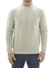 Picture of Rope colour crewneck sweater with marquetry pattern 