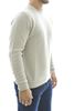 Picture of Rope colour crewneck sweater with marquetry pattern 