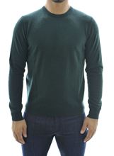 Picture of Round neck pure cashmere sweater colour dark green