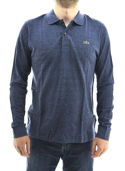 Picture of long-sleeved polo Colour Blue chiné