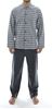 Picture of Grey pattern men's cotton flannel pajamas