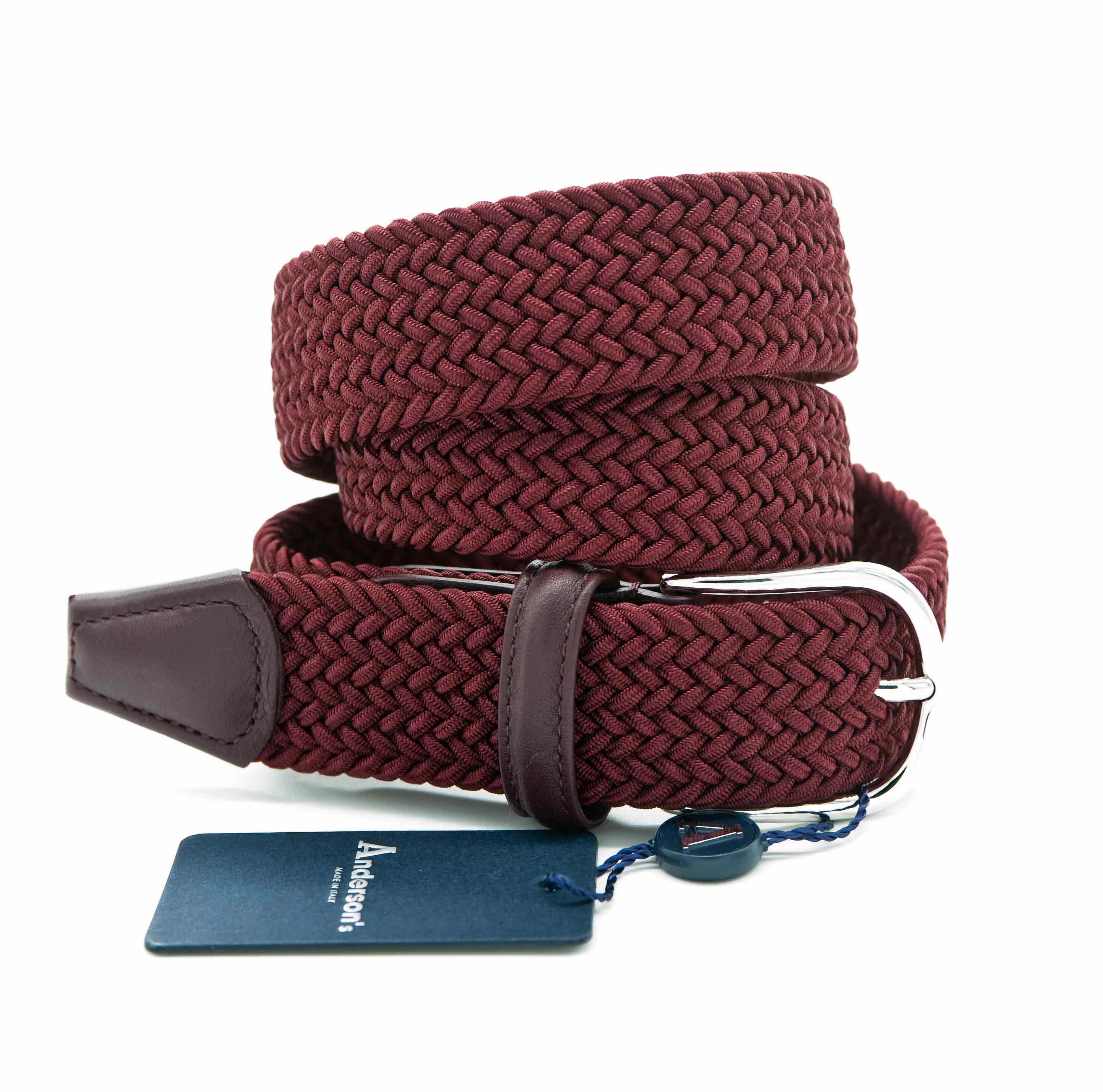 Picture of Burgundy braided elastic belt