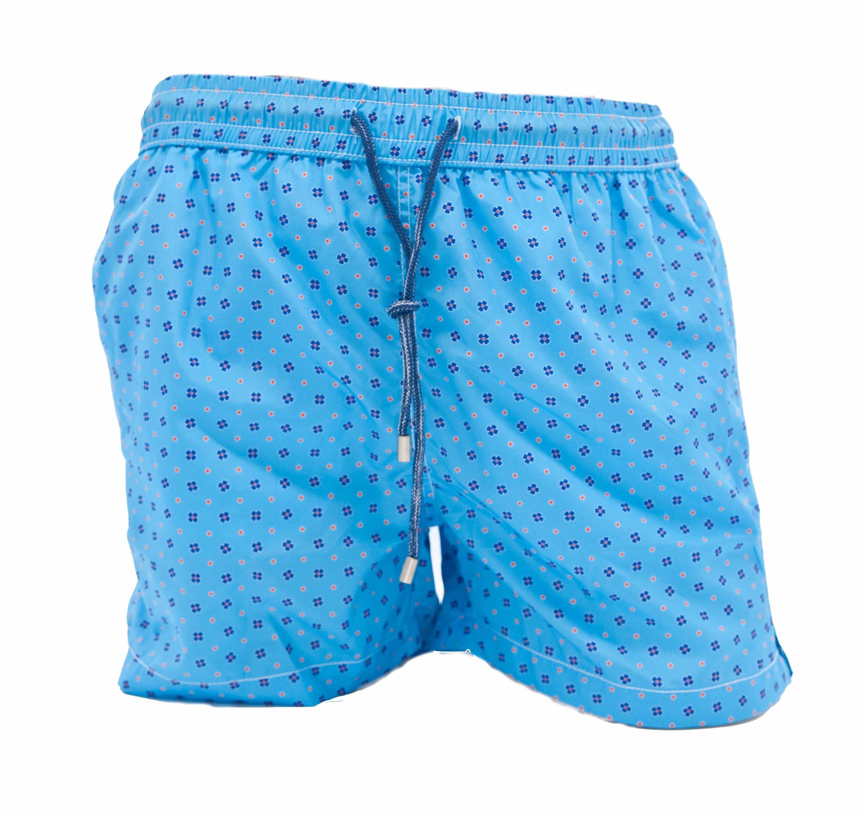 Picture of boxer swimming trunks with small pattern
