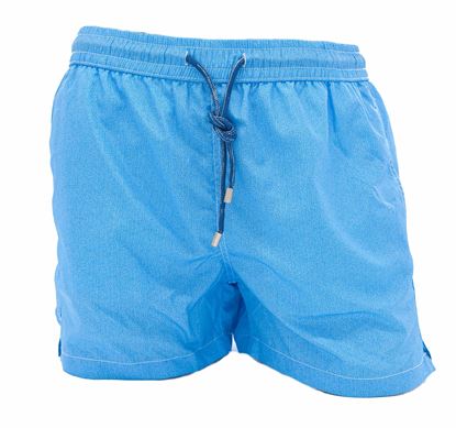 Picture of boxer swimming trunks with light blue background