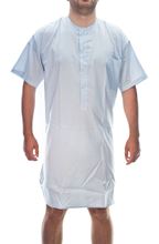 Picture of light blue micro pattern men's night shirt