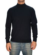 Picture of Trefili® Merino wool dark blue mock turtleneck