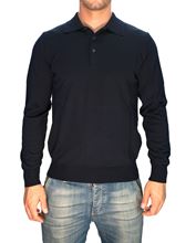 Picture of Trefili® Dark blue merino wool polo