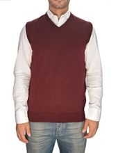 Picture of Trefili® Burgundy merino wool vest