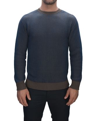 Picture of Fly3 Astra Round neck sweater color blue and brown