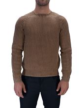 Picture of Tamata Crew neck sweater colour Coffee whitely