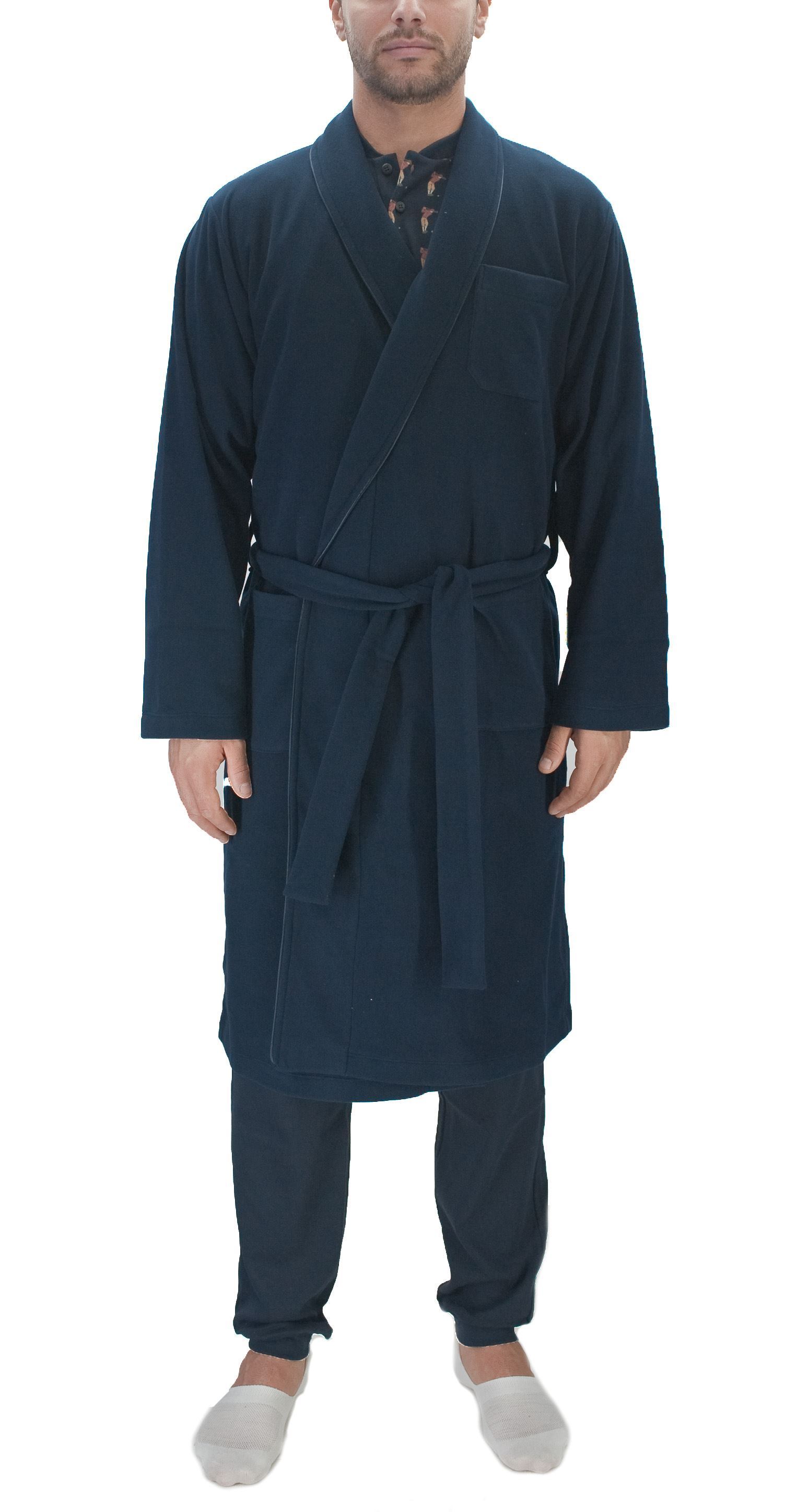 Picture of Men's blue fleece dressing gown