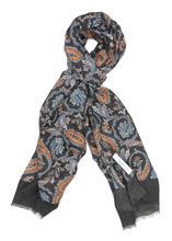 Picture of Modal and cashmere scarf grey background