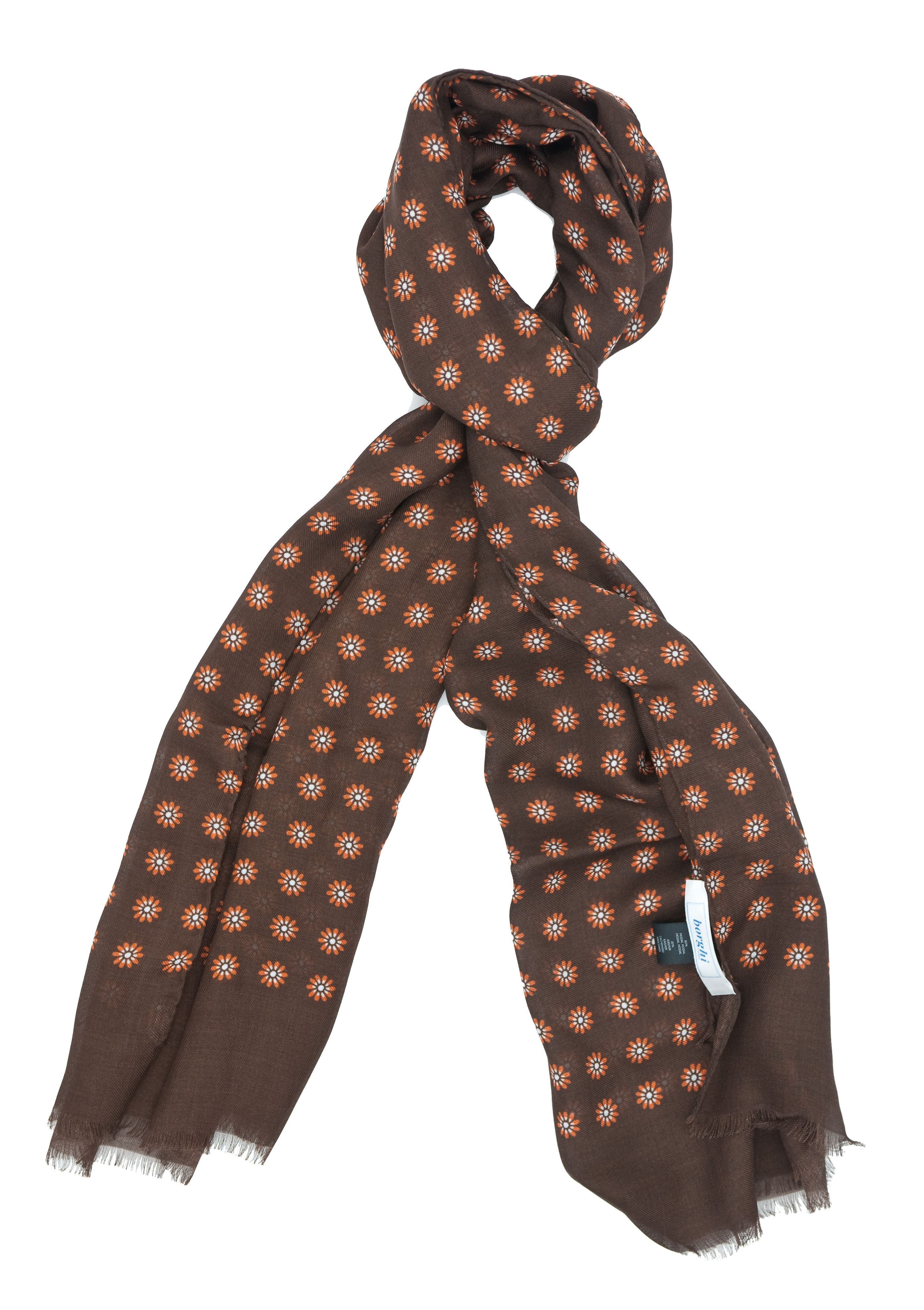 Picture of Modal and cashmere scarf brown background