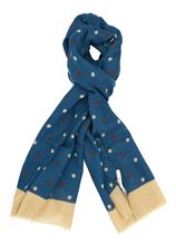 Picture of Wool scarf blue background