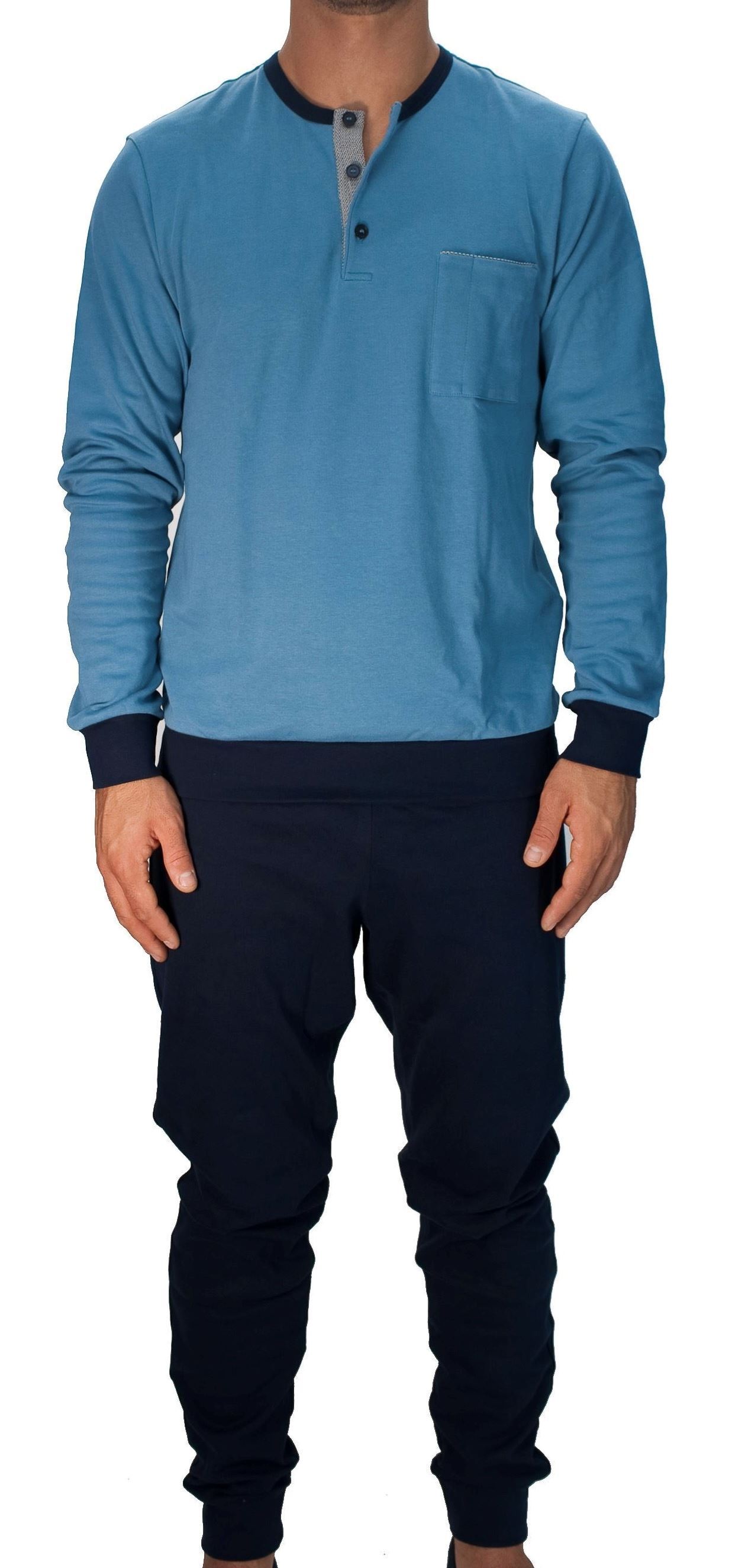 Immagine di Pigiama jersey peso intermedio azzurro