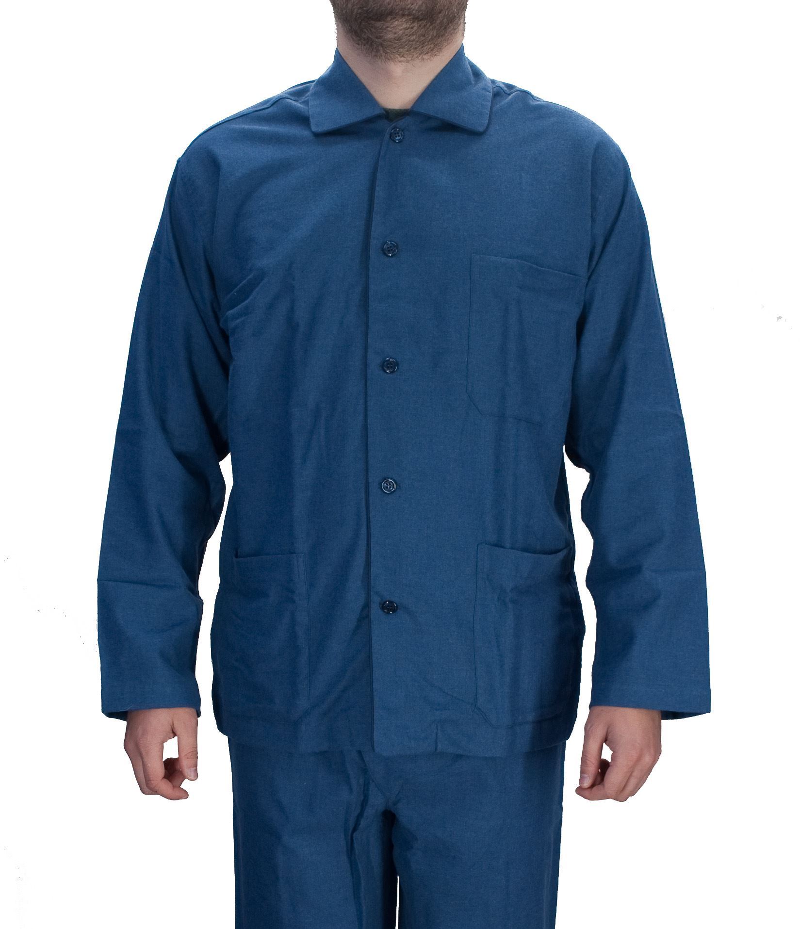 Picture of Light Blue men's cotton flannel pajamas