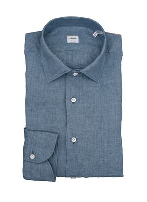 Picture of Light blue washed linen shirt