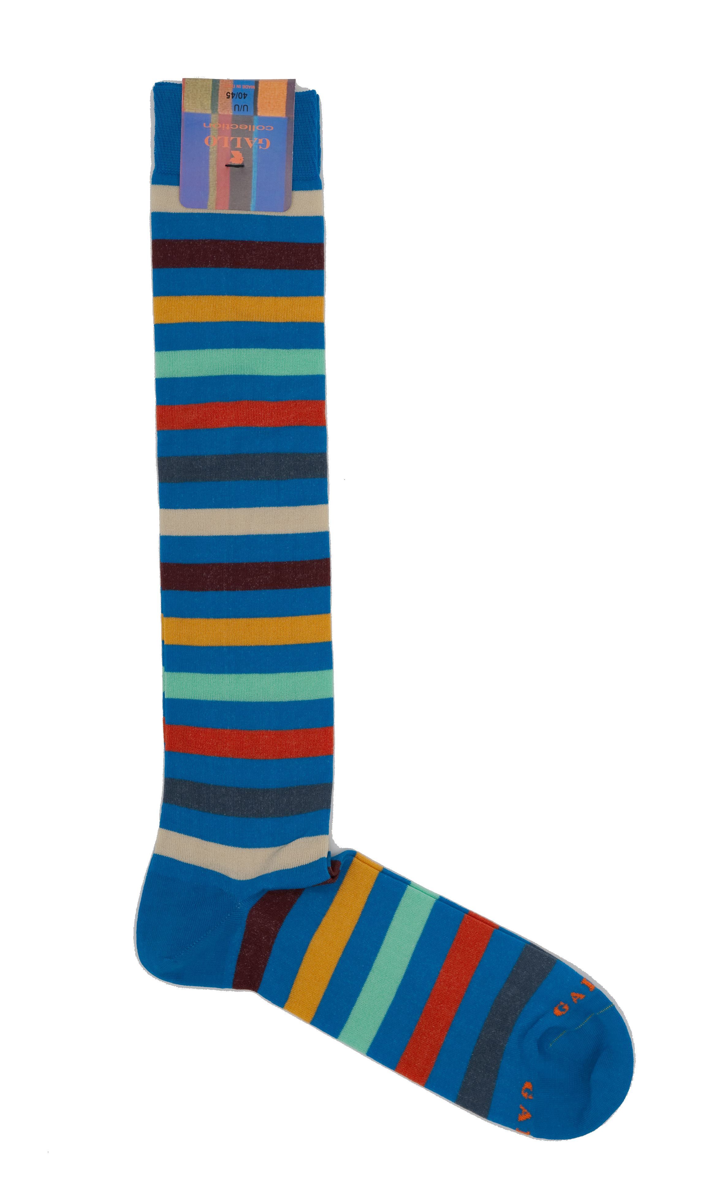Picture of Striped socks blue background