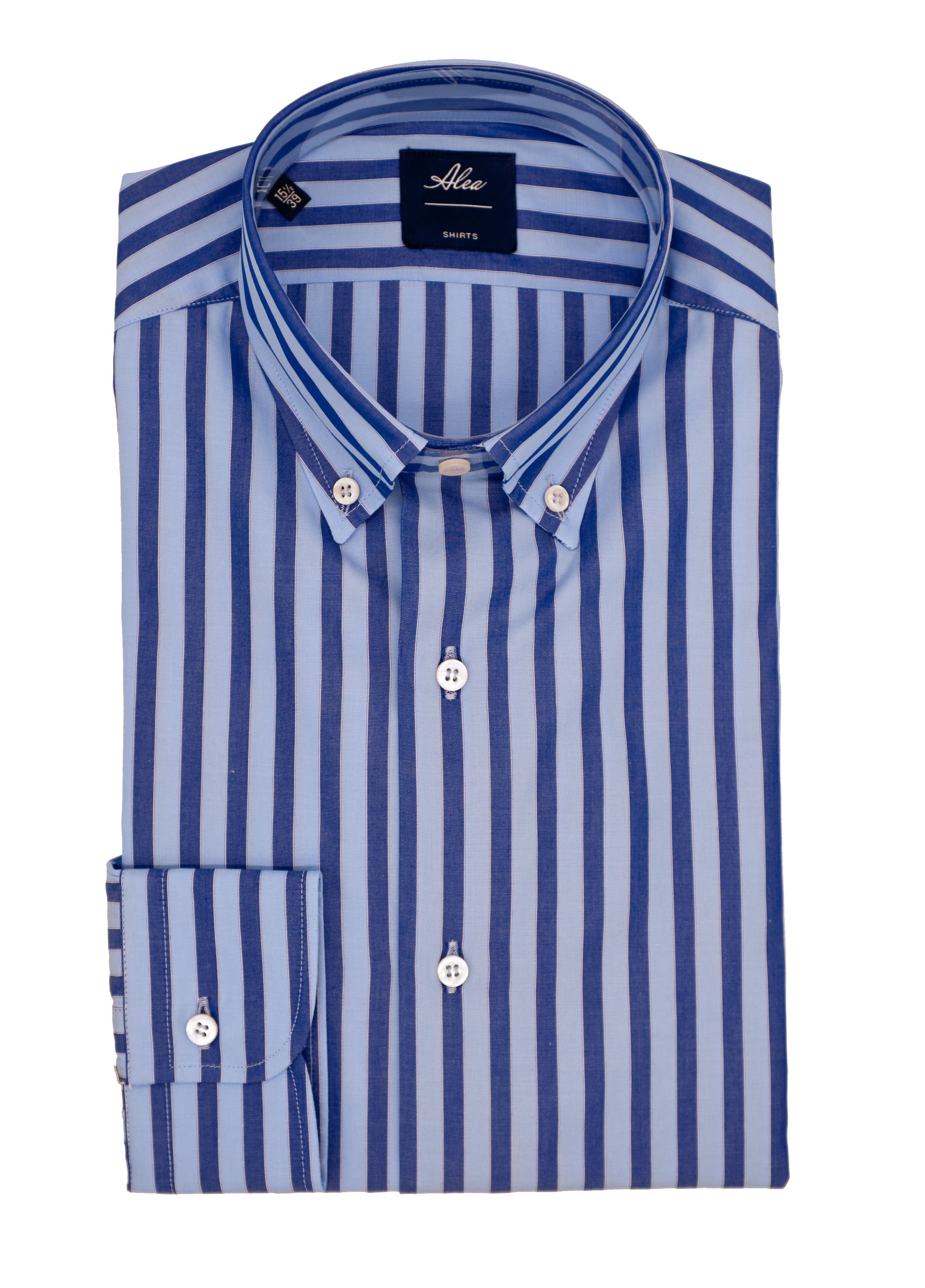 Alea camicia manica lunga a righe azzurre Floccari Store