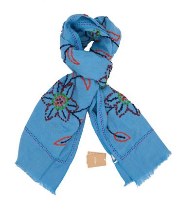 Picture of Scarf with baby blue background