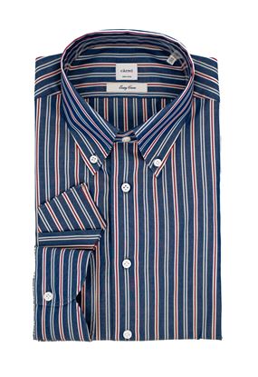 Immagine di Camicia a righe fondo blu